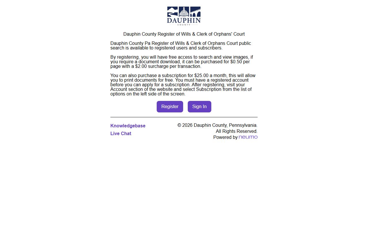Dauphin County marriage records Cloud Search